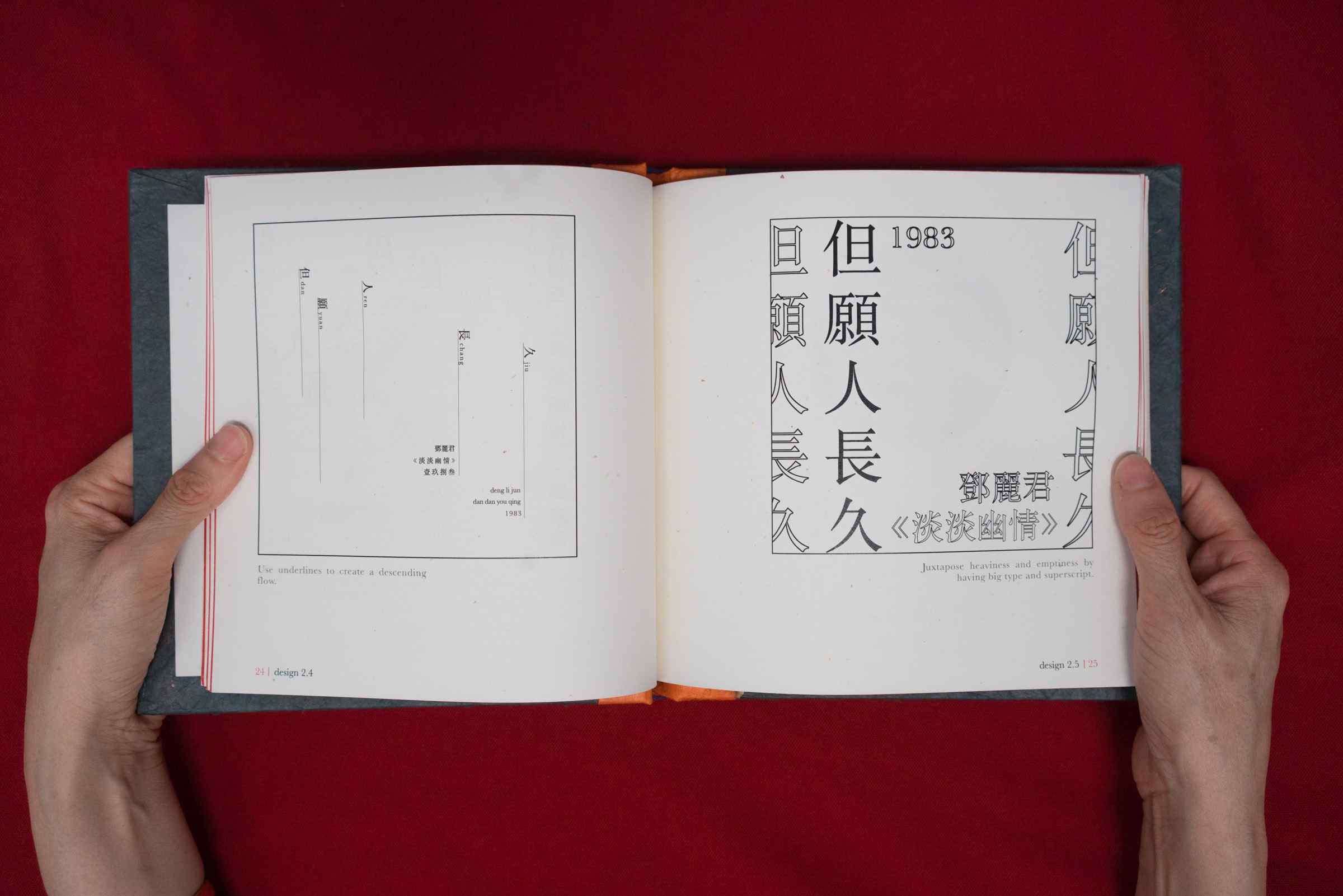 Documentation of printed typography book
